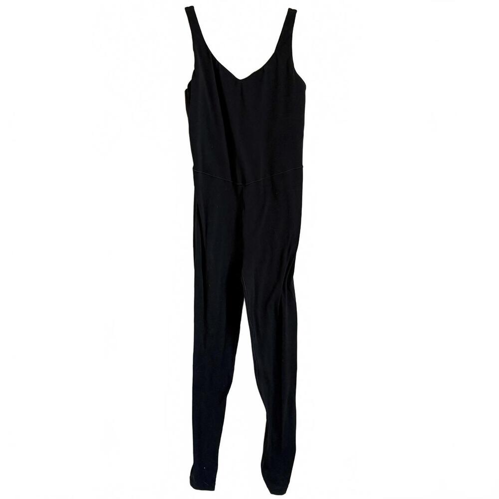 aerie | Offline Black Real Me Low Key Bodycon Jumpsuit Exercise Size S